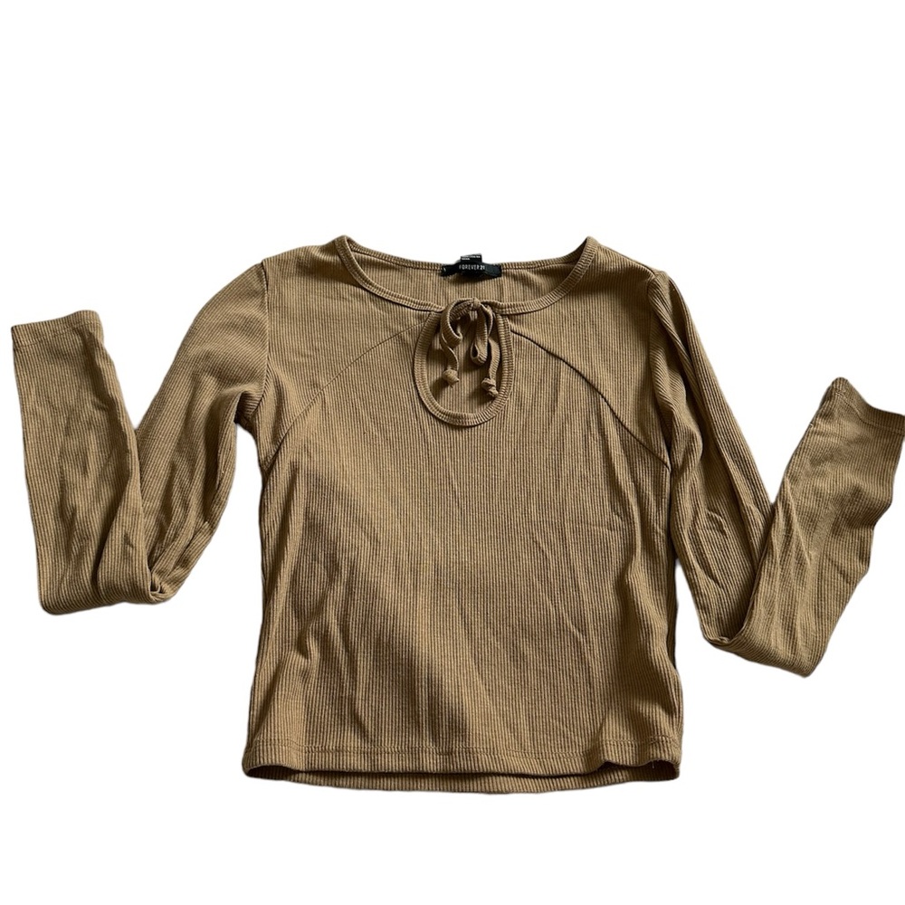 Light brown crop long sleeve